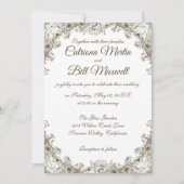 Elegante und Vintage Hochzeitsfeier Einladung (Vorderseite)