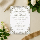 Elegante und Vintage Hochzeitsfeier Einladung