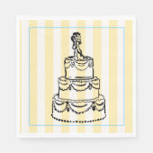 Elegante und whimsische Pastellstreifen Serviette (Vorderseite)