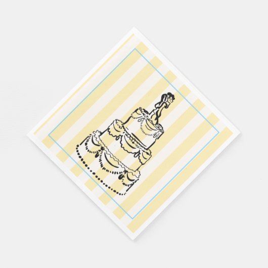Elegante und whimsische Pastellstreifen Serviette (Ecke)