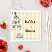Elegante und whimsische Pastellstreifen Serviette (Beispiel)