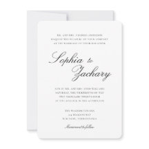 Elegante und zeitlose Hochzeitseinladung