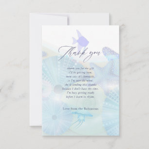 Elegante Under-the-Sea-Ozean-Themen- Baby- Shower Dankeskarte