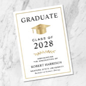 Elegante Uni Gold Abschluss Ankündigung