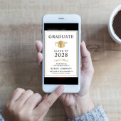 Elegante Uni Gold Abschluss Ankündigung