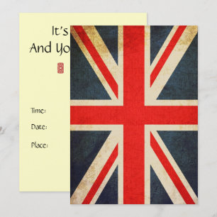 Elegante Union Jack benutzerdefinierte Einladung (