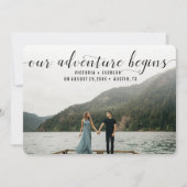 Elegante Unser Abenteuer beginnt Save the Date Fot (Vorderseite)