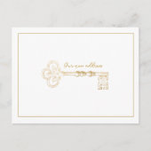 Elegante Unsere neue Adresse Vintag Key Ankündigun Postkarte (Vorderseite)