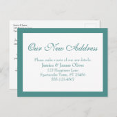 Elegante unsere neue Adressleuchte Aquamarin grenz Postkarte (Vorne/Hinten)