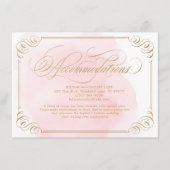 Elegante Unterkunft in Blush gold Begleitkarte (Vorderseite)