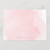 Elegante Unterkunft in Blush gold Begleitkarte (Rückseite)