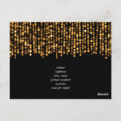 Elegante Unterkunft Moderne Gold Lights Postkarte (Rückseite)
