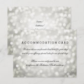 Elegante Unterkunft Silver Glitzer Lights Postkarte (Vorne/Hinten)