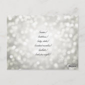 Elegante Unterkunft Silver Glitzer Lights Postkarte (Rückseite)