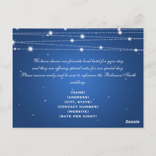 Elegante Unterkunft Sparkling Lines Sapphire Postkarte (Rückseite)