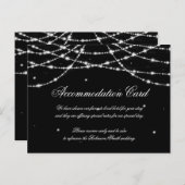 Elegante Unterkunft Sparkling String Black Postkarte (Vorne/Hinten)