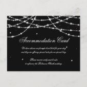 Elegante Unterkunft Sparkling String Black Postkarte (Vorderseite)