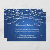 Elegante Unterkunft Sparkling String Blue Postkarte (Vorne/Hinten)