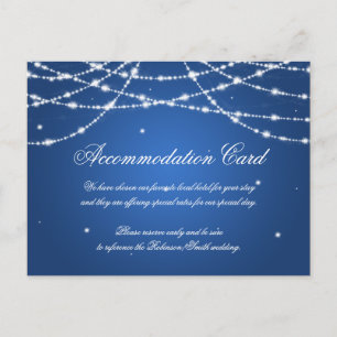Elegante Unterkunft Sparkling String Blue Postkarte