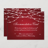 Elegante Unterkunft Sparkling String Red Postkarte (Vorne/Hinten)