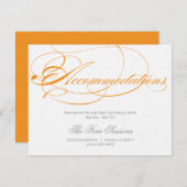 Elegante Unterkünfte Einladung - Orange (Vorne/Hinten)