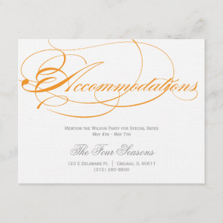 Elegante Unterkünfte Einladung - Orange