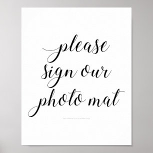 Elegante Unterschreiben Sie unser Foto Mat Wedding Poster