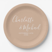 Elegante Unterschrift Schrift Tan Taupe Hochzeit
