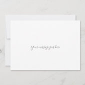 Elegante Unterschrift-Script Hochzeit Danke (Rückseite)