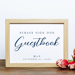 Elegante Unterschrift Unser Gästebuch