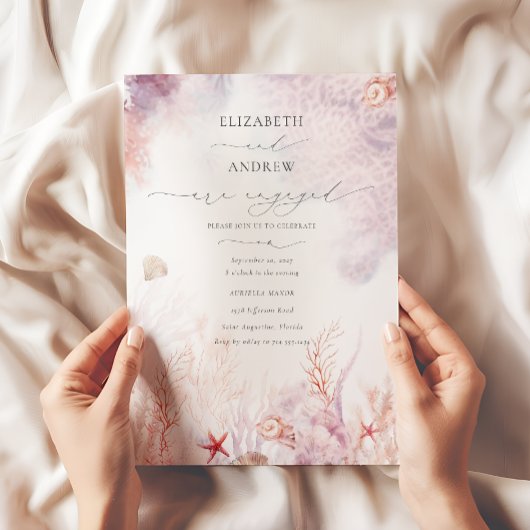 Elegante Unterwasser-Verlobung Einladung