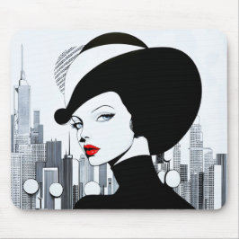 Elegante Uptown Girl New York High Society Mousepad