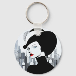 Elegante Uptown Girl New York High Society Schlüsselanhänger