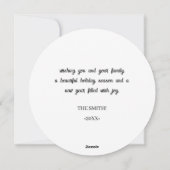 Elegante Urlaubskarte Feiertagskarte (Rückseite)