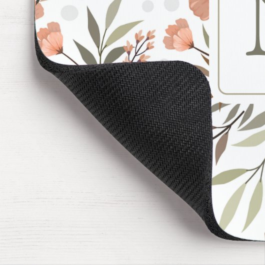 Elegante ursprüngliche schöne pastellfarbene Blume Mousepad (Ecke)