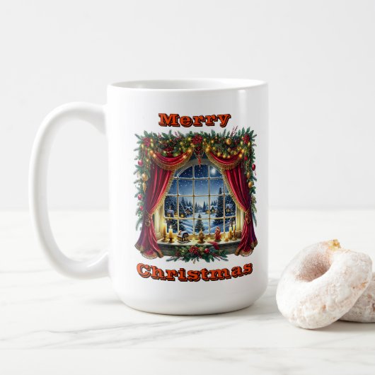 Elegante Urwaldlandschaft Kaffeetasse (Mit Donut)