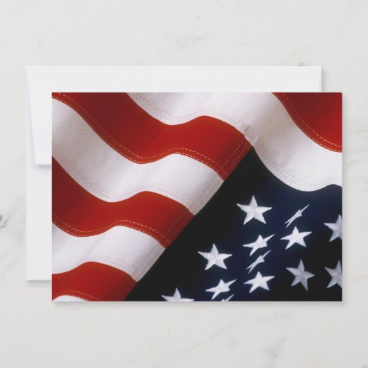 Elegante US-Flagge Wedding Save the Date (Rückseite)