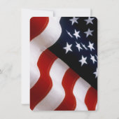 Elegante USA Flag Gold Brautparty Einladung (Rückseite)