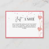 Elegante Valentine Brautparty Display-Karte Begleitkarte (Vorderseite)