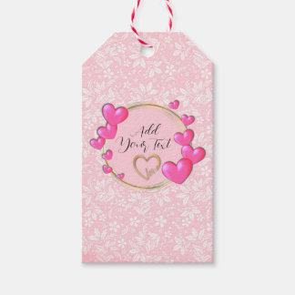 Elegante Valentine, Liebe, Jubiläum rosa Herz Geschenkanhänger