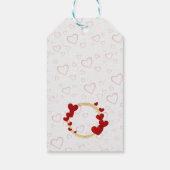 Elegante Valentine, Liebe, Jubiläum Rotes Herz Geschenkanhänger (Rückseite)