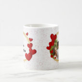 Elegante Valentine, Liebe, Jubiläum Rotes Herz Kaffeetasse (Mittel)
