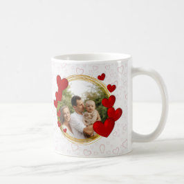 Elegante Valentine, Liebe, Jubiläum Rotes Herz Kaffeetasse