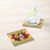 Elegante Valentine, Liebe, Jubiläum Rotes Herz Rechteckiger Pappuntersetzer (Vor Ort)