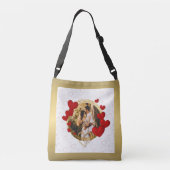 Elegante Valentine, Liebe, Jubiläum Rotes Herz Tragetaschen Mit Langen Trägern (Rückseite)