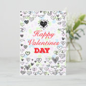 Elegante Valentine-Urlaubskarte Save The Date (Stehend Vorderseite)