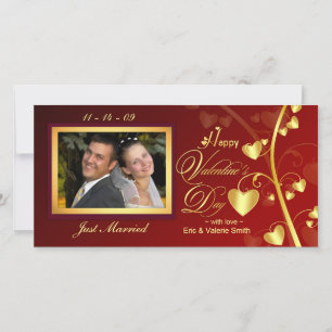 Elegante Valentinstag Foto-Karten Feiertagskarte