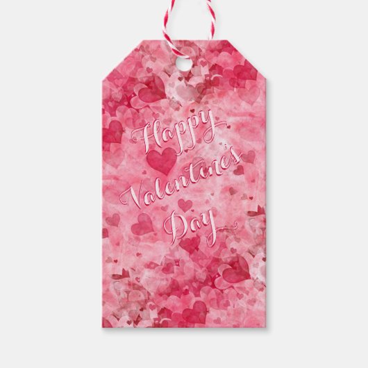 Elegante Valentinstag-Geschenketiketten Geschenkanhänger (Vorderseite)