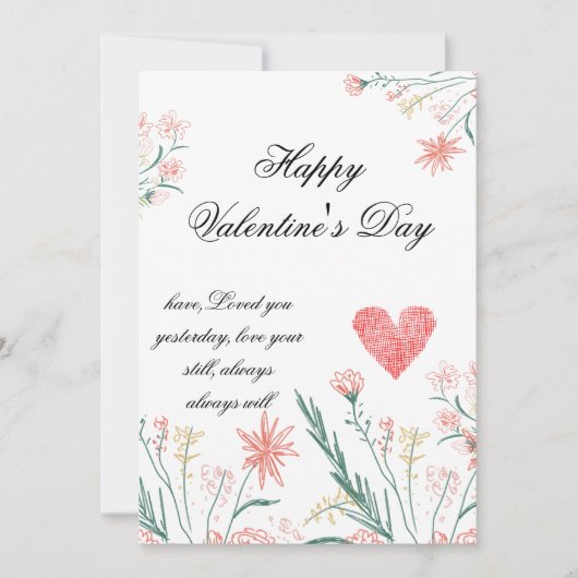 Elegante Valentinstag-Karte - Einladung (Vorderseite)