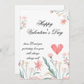 Elegante Valentinstag-Karte - Einladung (Vorne/Hinten)